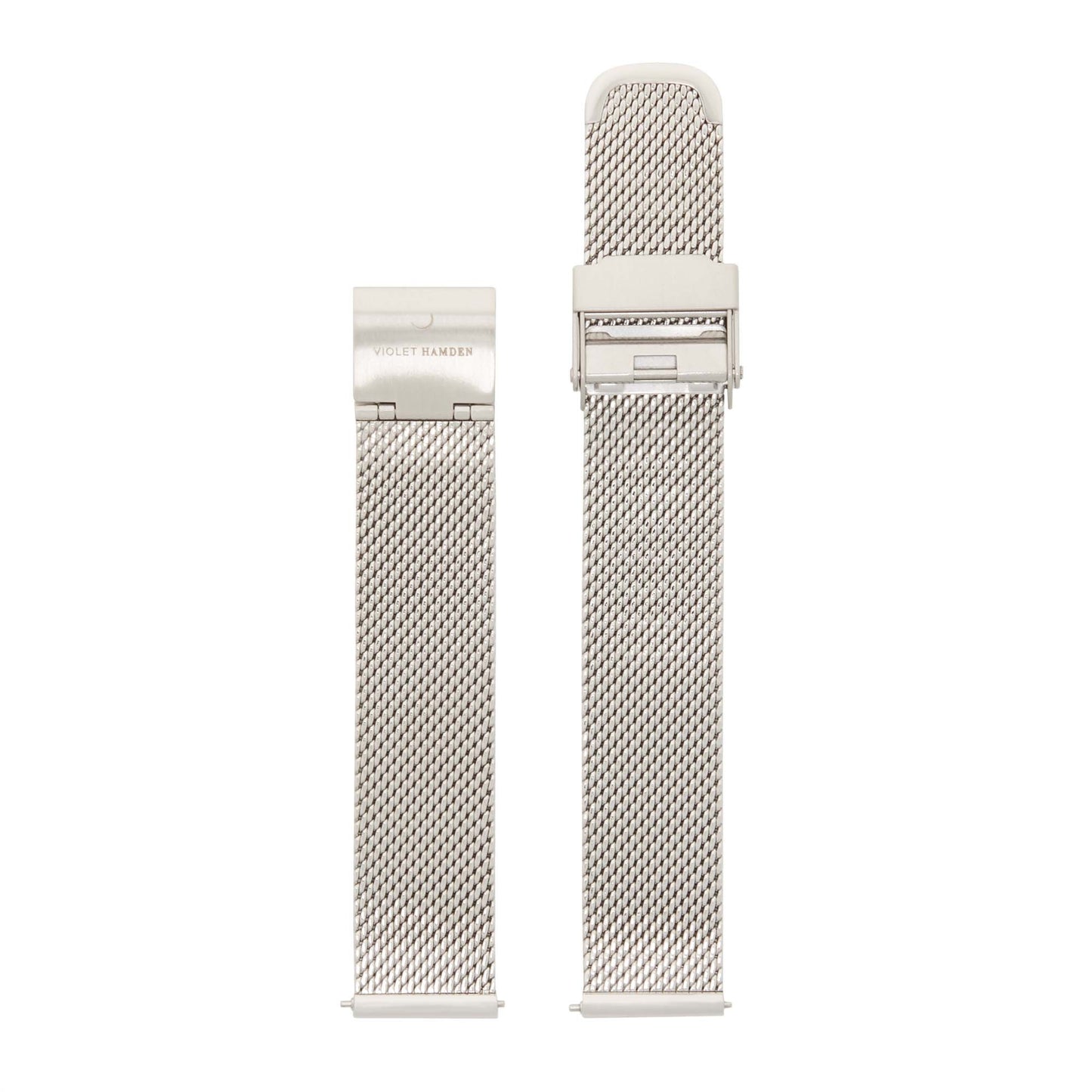 Dawn silver colored mesh watch strap 16 mm
