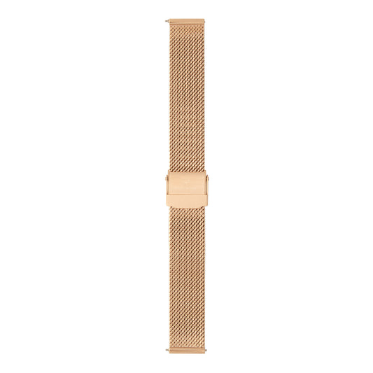 Dawn rose gold colored mesh watch strap 16 mm