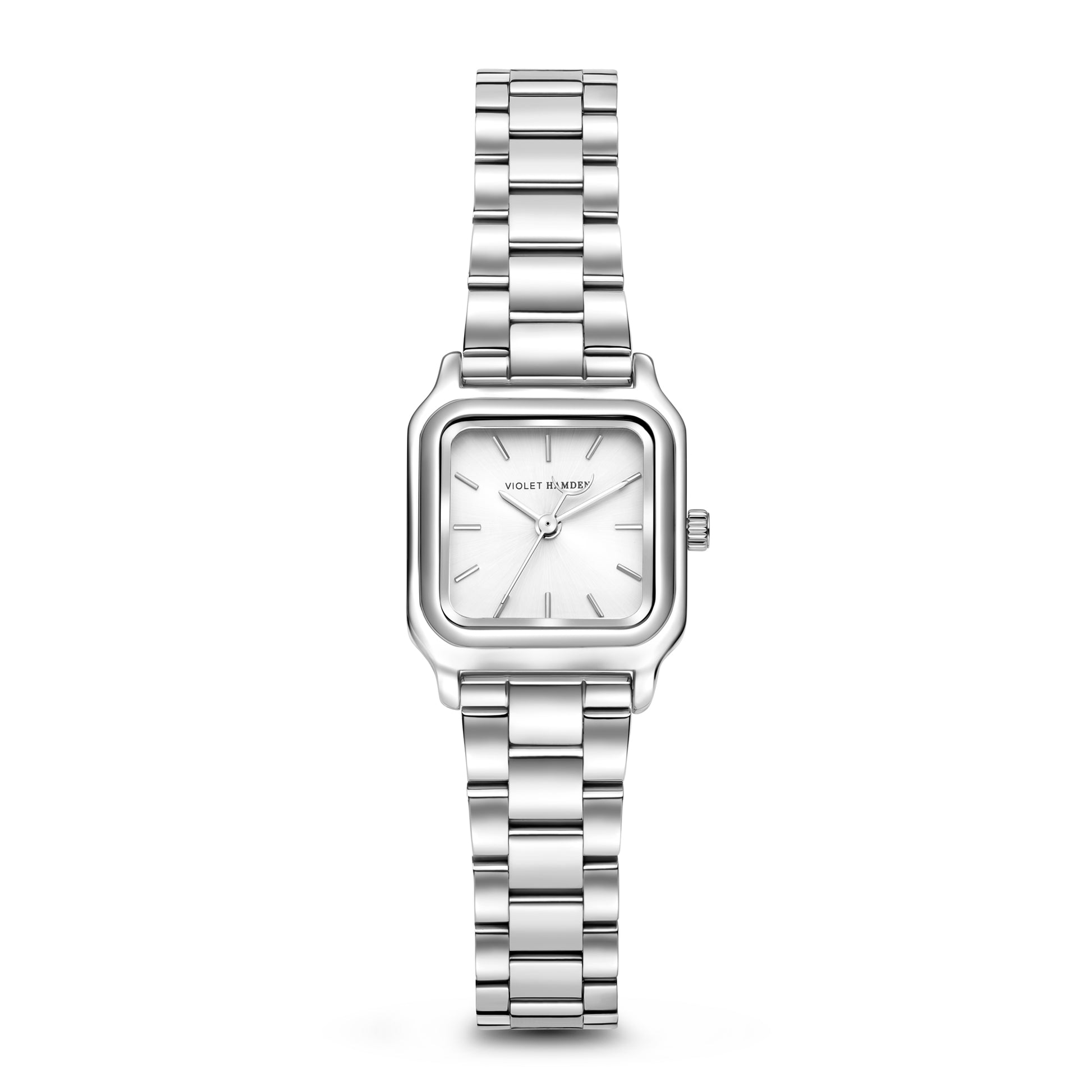 Dawn Base square ladies watch silver coloured - Violet Hamden