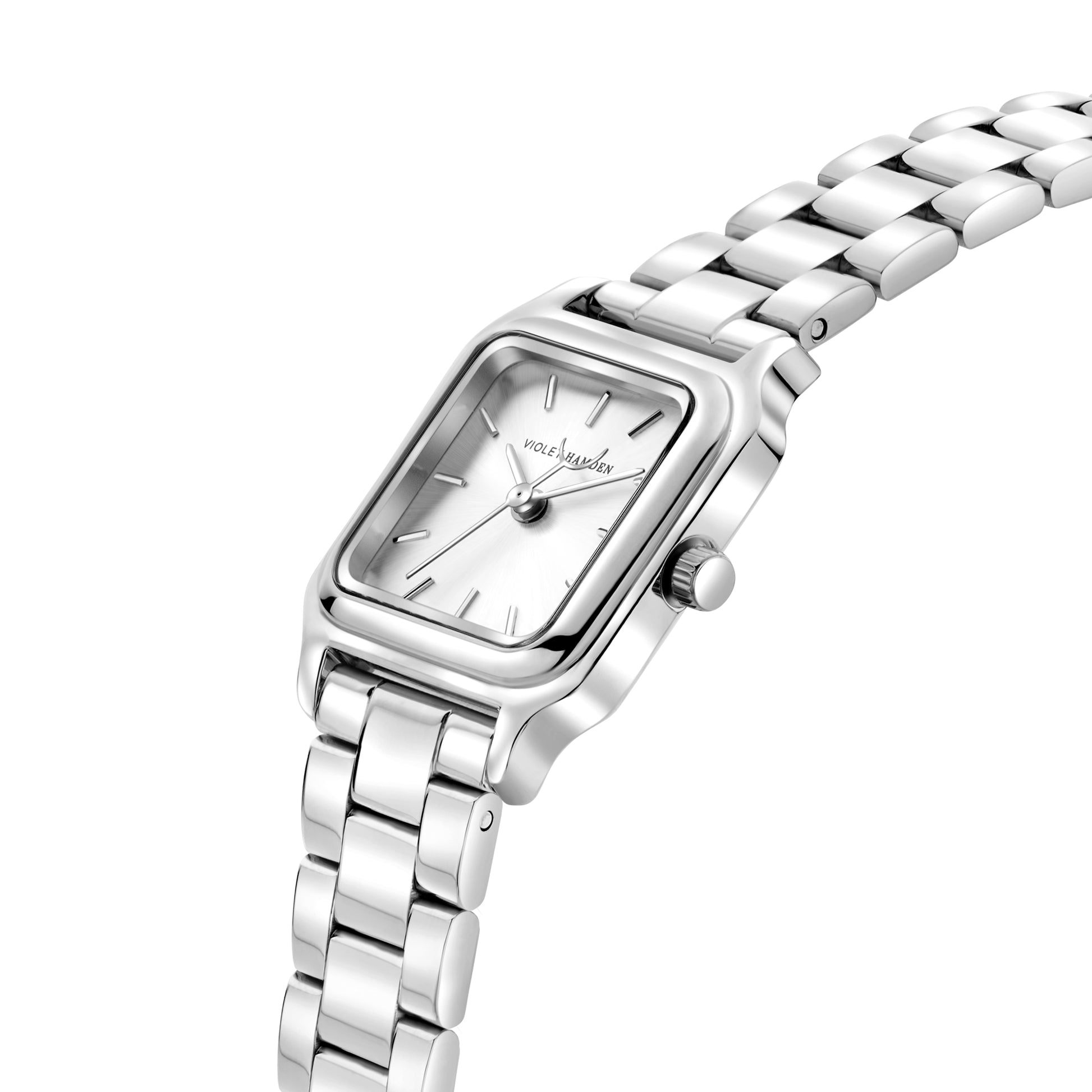 Dawn Base square ladies watch silver coloured - Violet Hamden