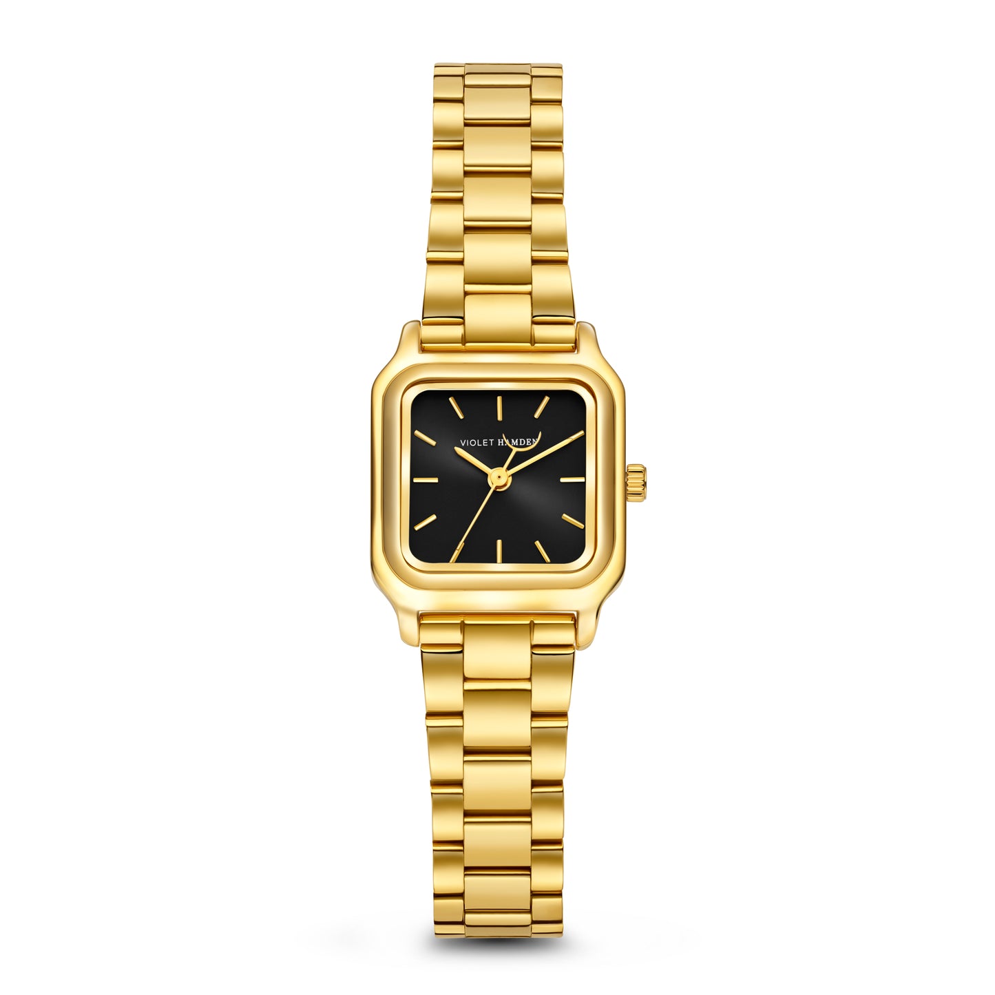 Dawn Base square ladies watch gold coloured and black - Violet Hamden