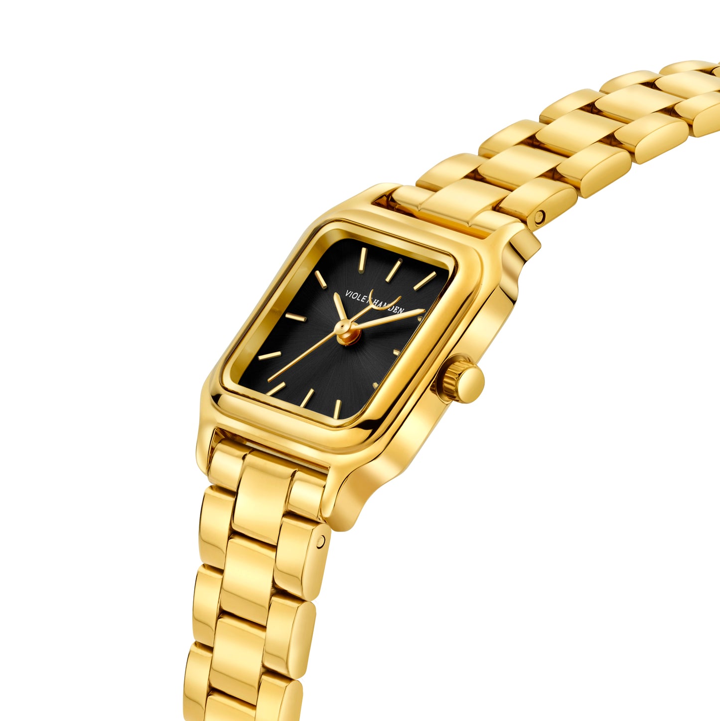 Dawn Base square ladies watch gold coloured and black - Violet Hamden