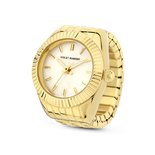 Sunrise gold coloured watch ring