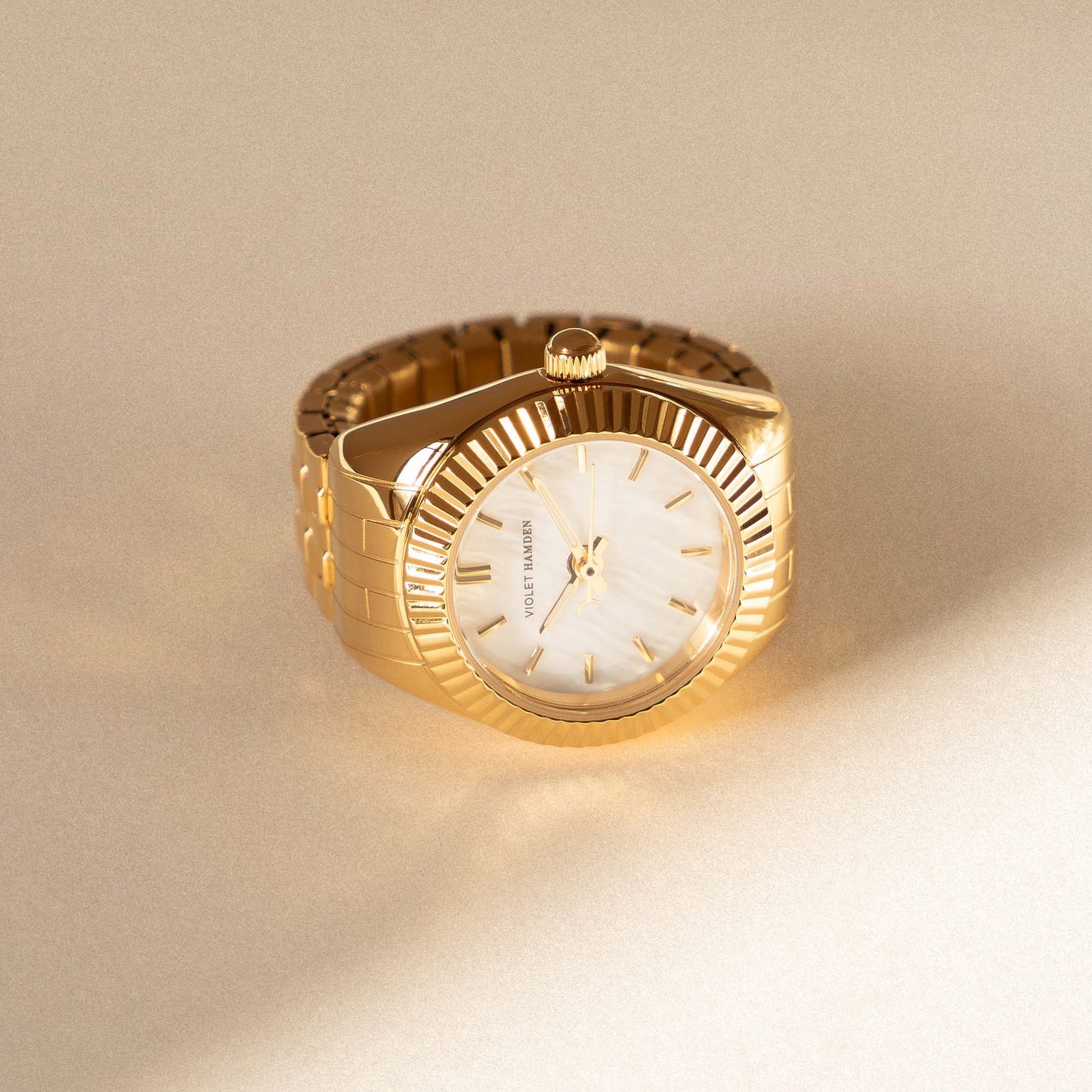 Sunrise goudkleurige watch ring