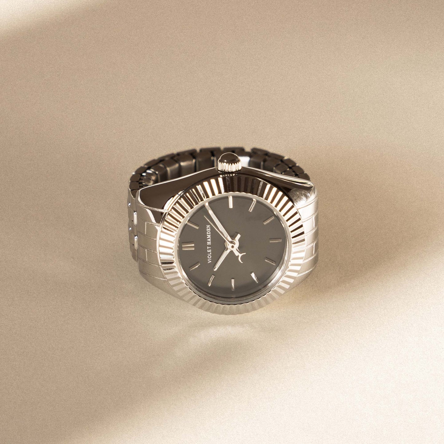 Sunrise silver coloured ring watch