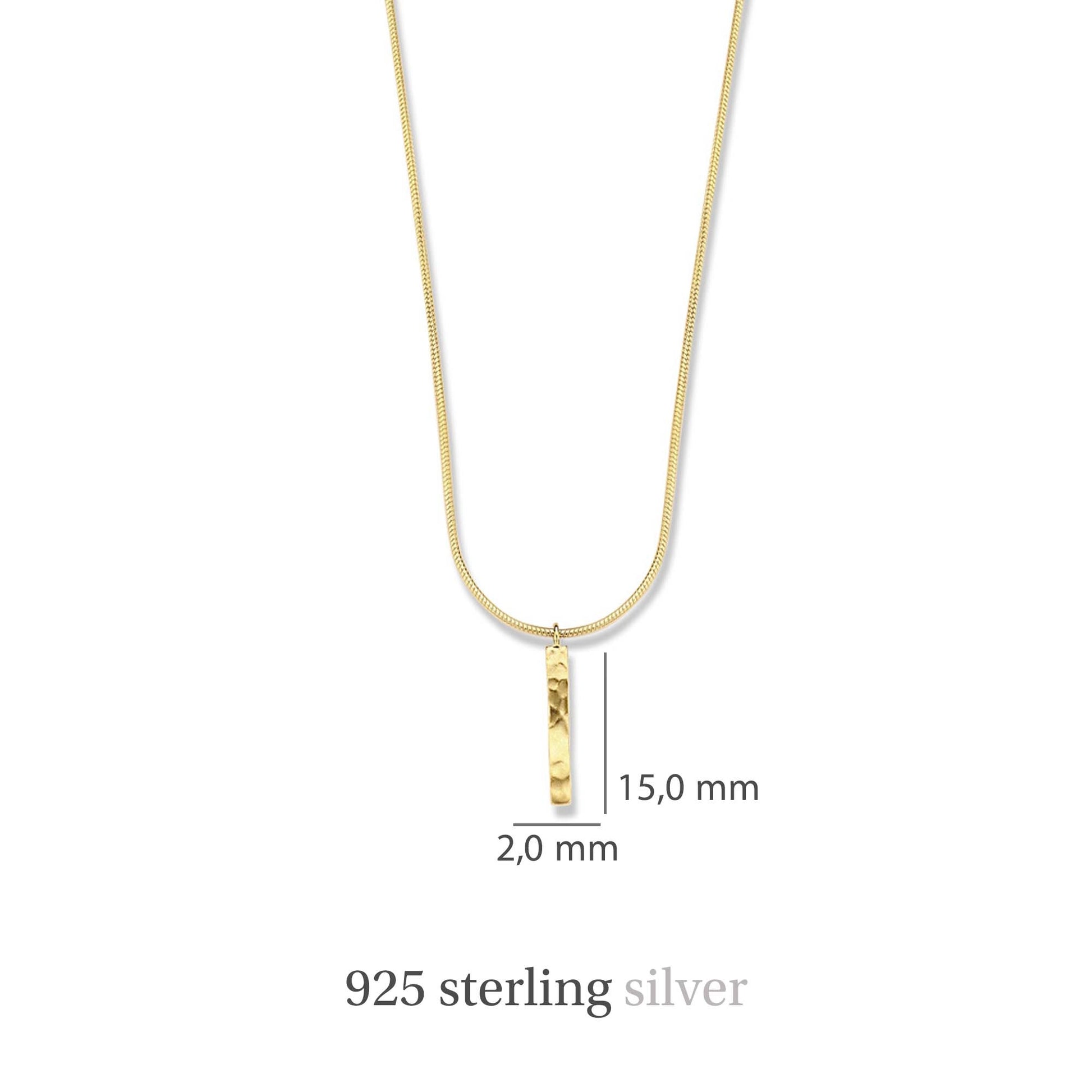 Sisterhood Moonscape 925 sterling silver gold plated necklace with rods - Violet Hamden