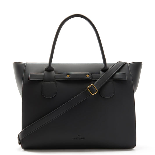 Essential Bag zwarte schoudertas met 15 inch laptopvak