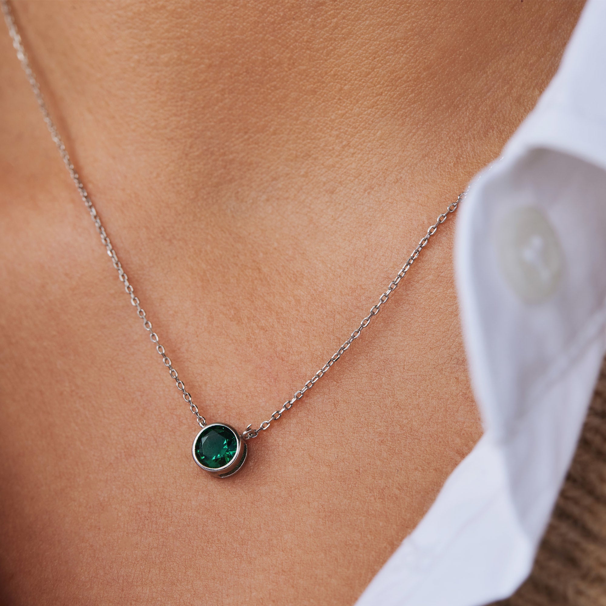Venus 925 sterling silver necklace with birthstone