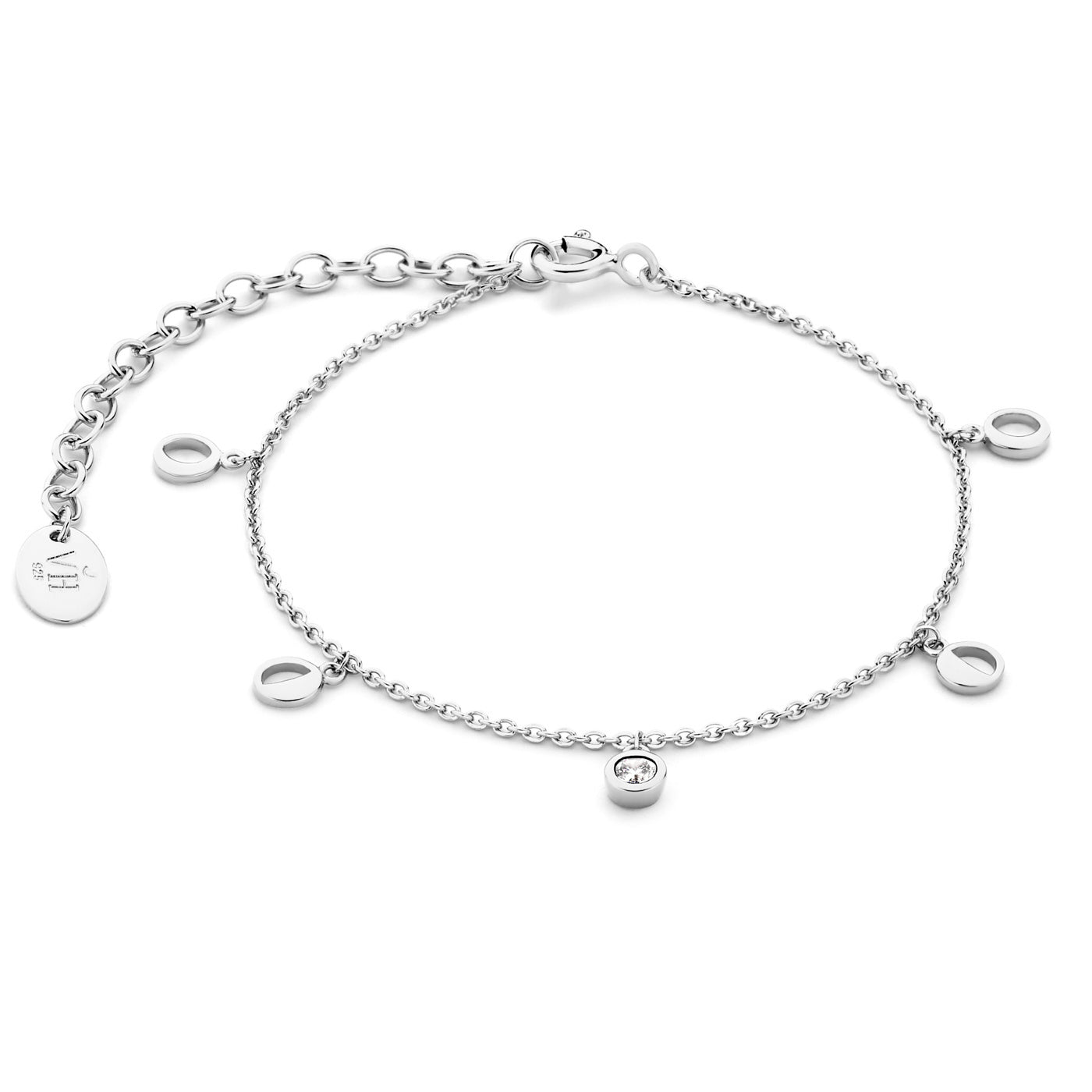 Violet's Gift 925 sterling silver bracelet and ear studs gift set